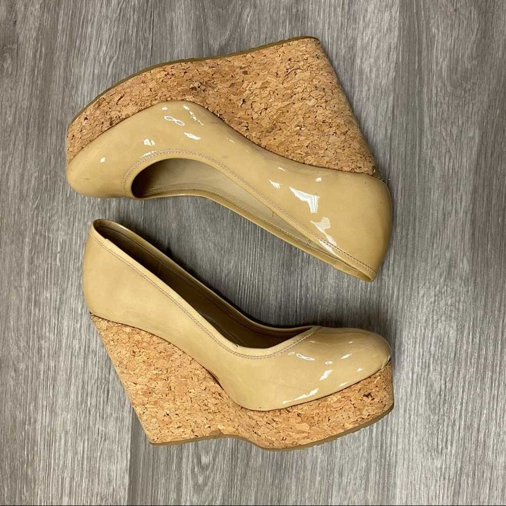 Jimmy Choo Platform Cork Wedges Tan 38 - image 3