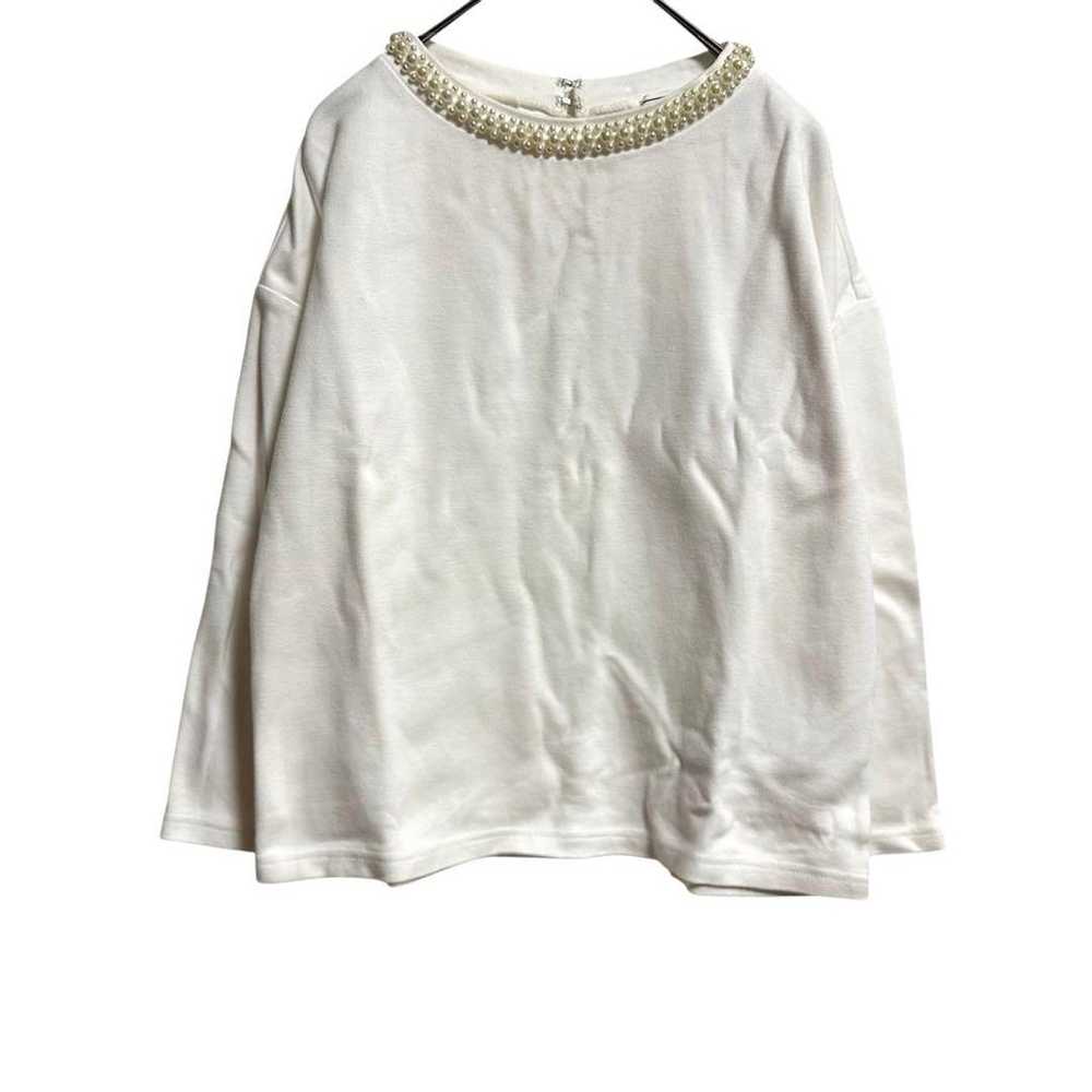 【Rope Picnic】T-shirt Cut & Sew Long Sleeve Pearl … - image 2