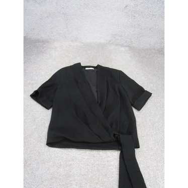 Vintage M.M. Lafleur Shirt Womens Small Black Lon… - image 1