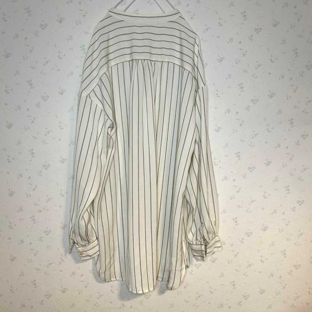 earth music & ecology Stripe Long Sleeve Shirt - … - image 9