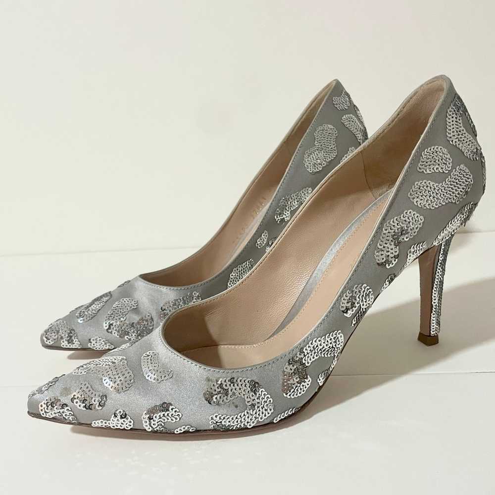 Gianvito Rossi Daze Satin Heels Pumps Shoes Silve… - image 4