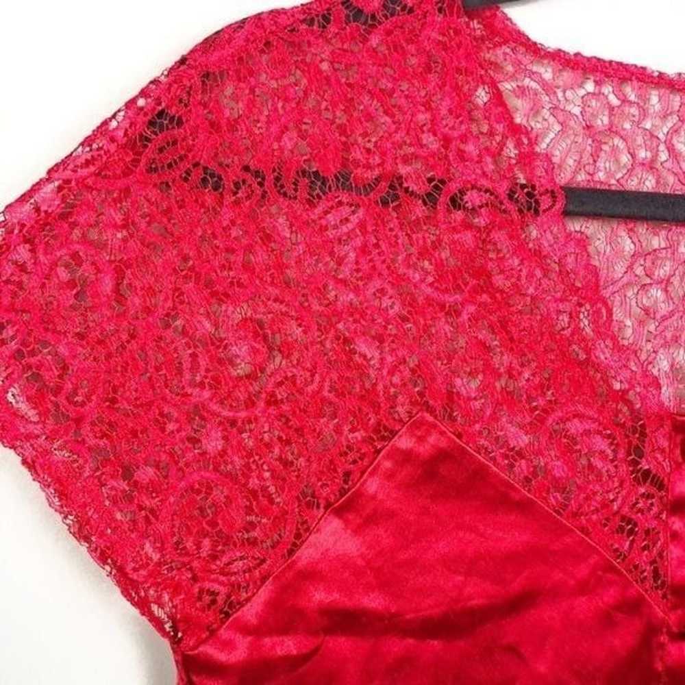 Cacique Red Lingerie Crop Top Lace Small - image 3