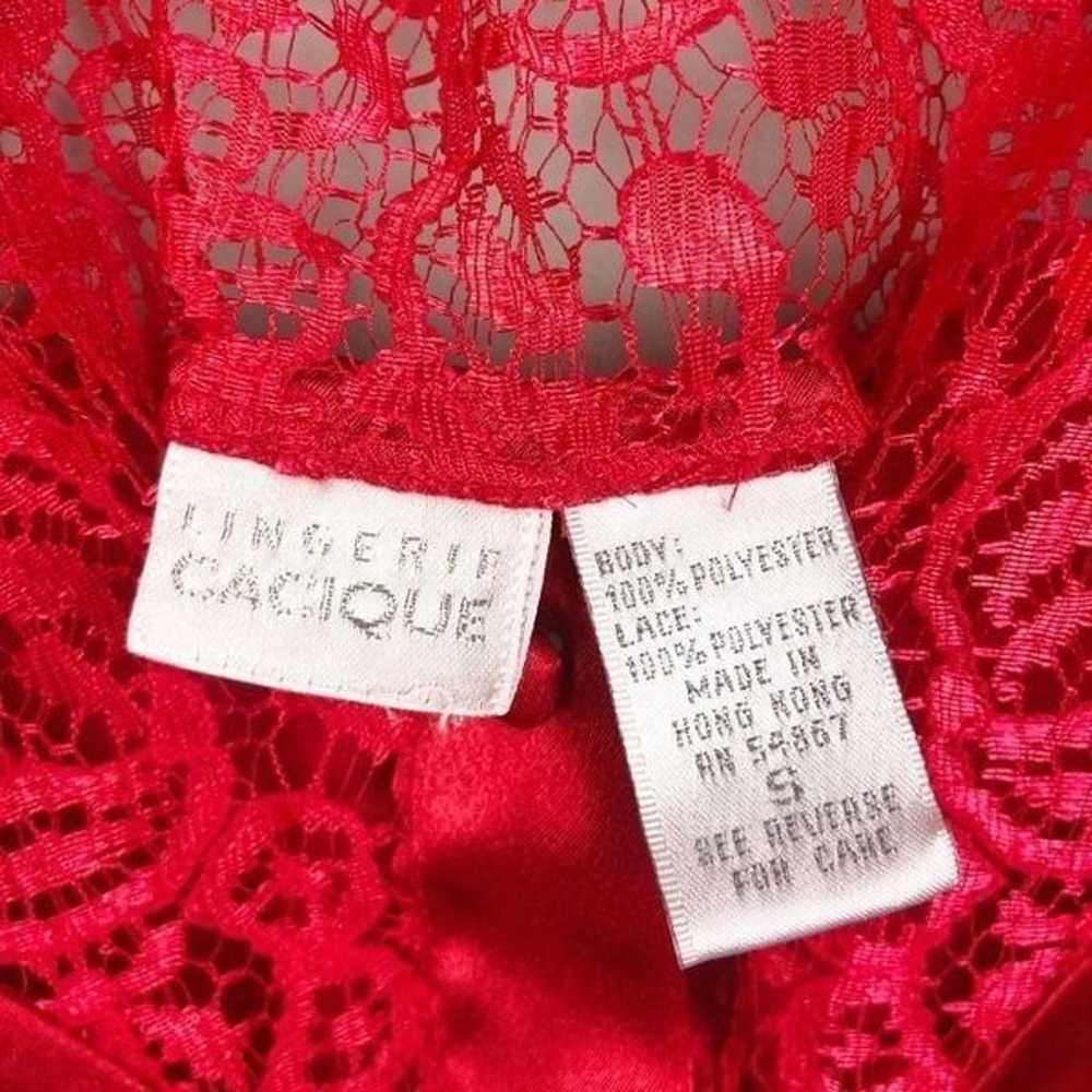 Cacique Red Lingerie Crop Top Lace Small - image 5