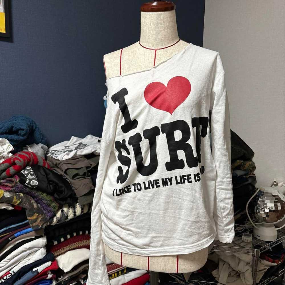 I LOVE SURF Beachhead T-Shirt Long Sleeve White - image 1