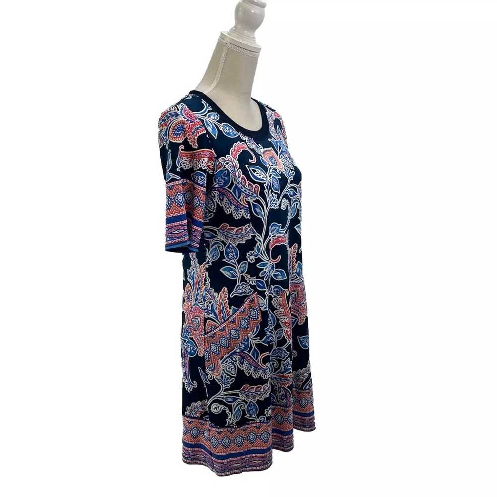 Rabbit Rabbit Rabbit Blue Floral Textured Dress S… - image 2