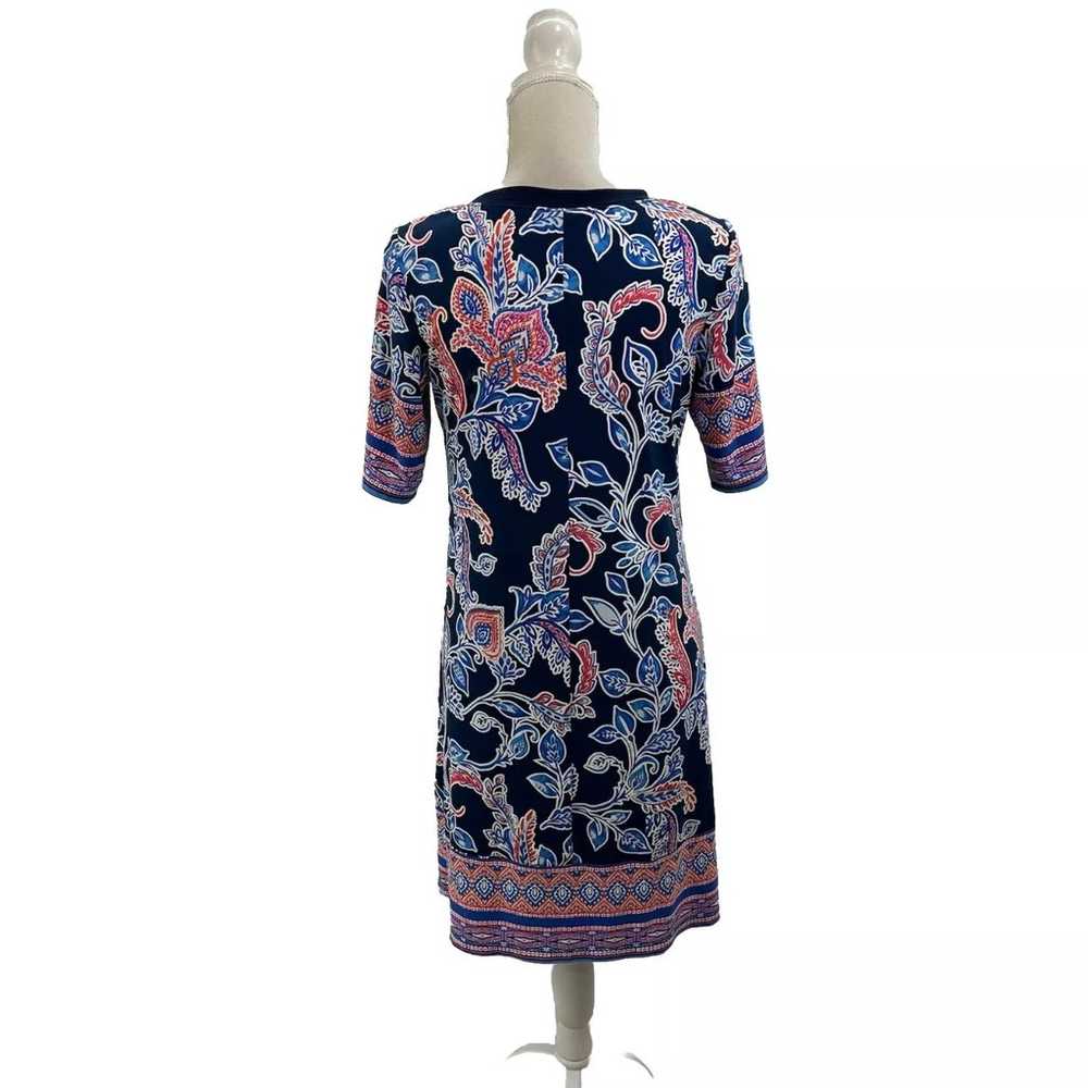 Rabbit Rabbit Rabbit Blue Floral Textured Dress S… - image 3