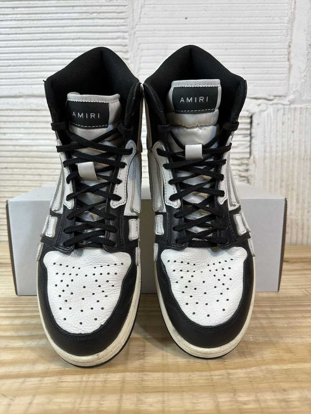 Amiri Amiri Bone Black White High Top Sneaker Sz 9 - image 3