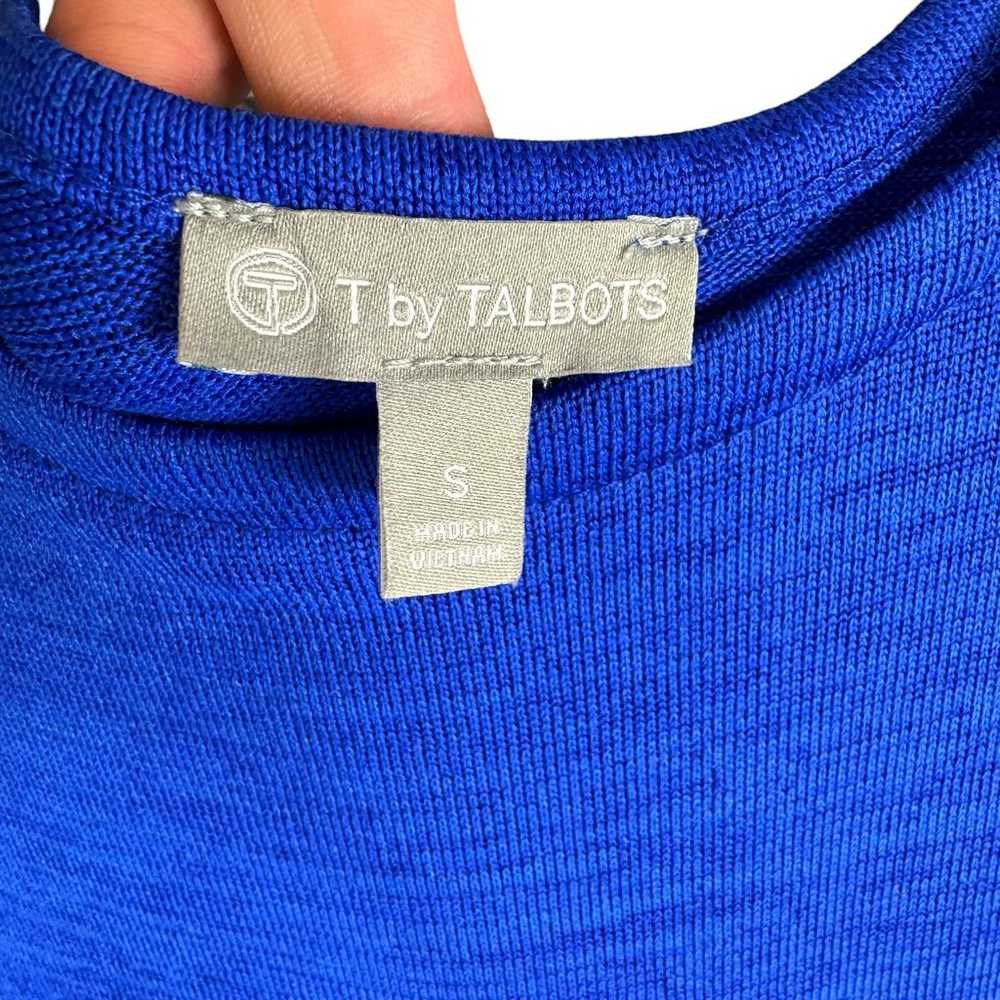 T By Talbots Royal Blue Cap Sleeve Scoop Neck Kni… - image 7