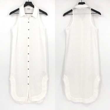 SPLENDID Draftsman Check Woven Shirt Dress White S