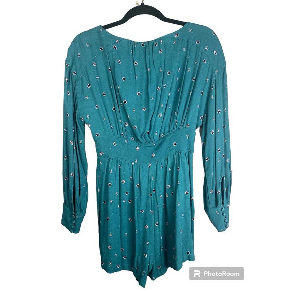 Free people Turquoise 'Love Grows' Long Sleeve Ju… - image 2