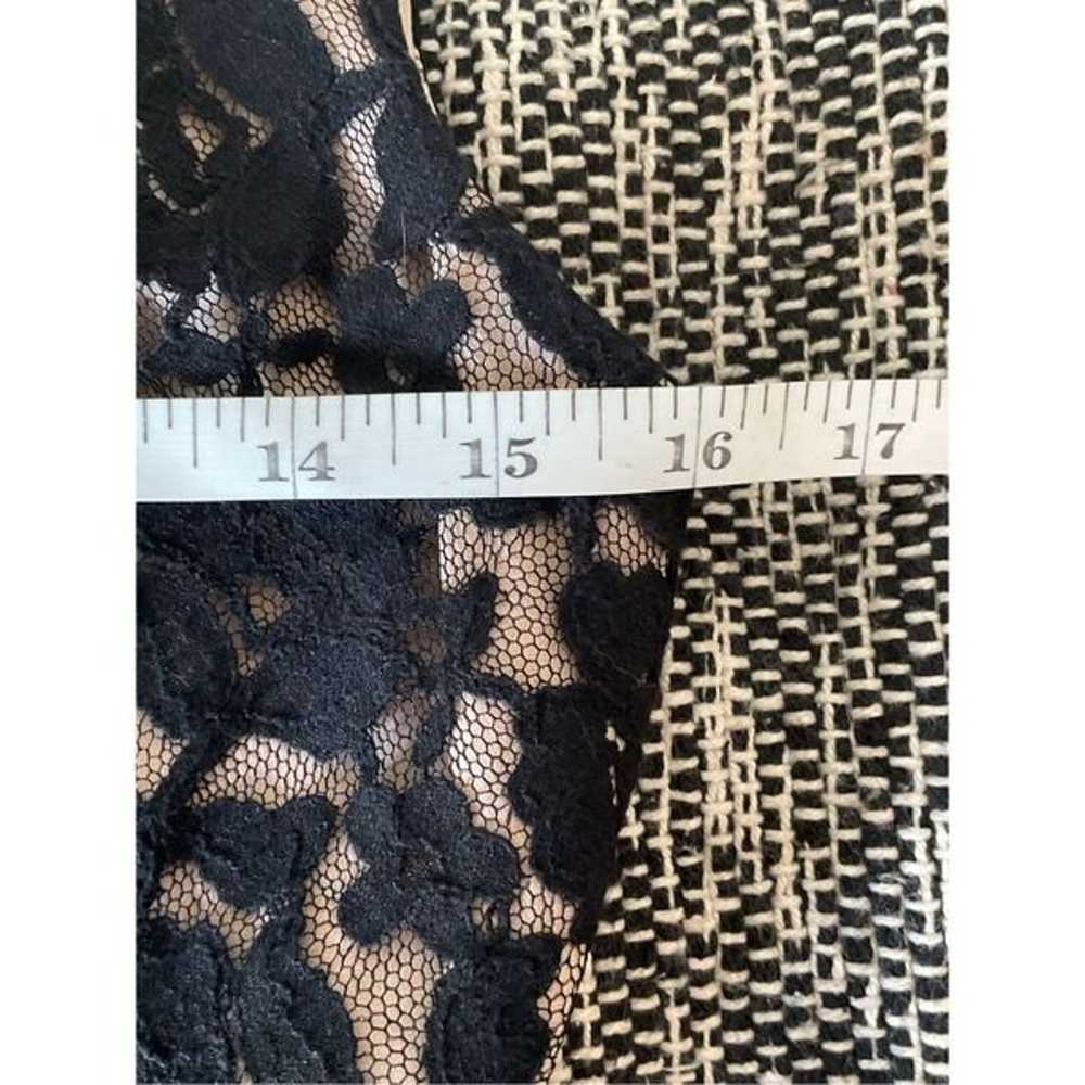 1499 London Times Black Lace Midi Dress Size 4 - image 4