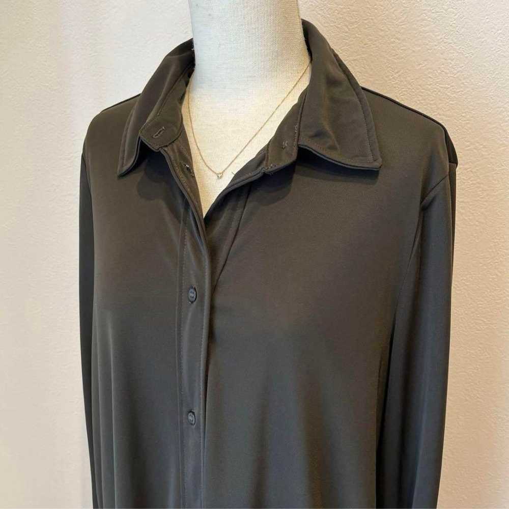 H&M Jersey Shirt Dress Black & Khaki - image 10