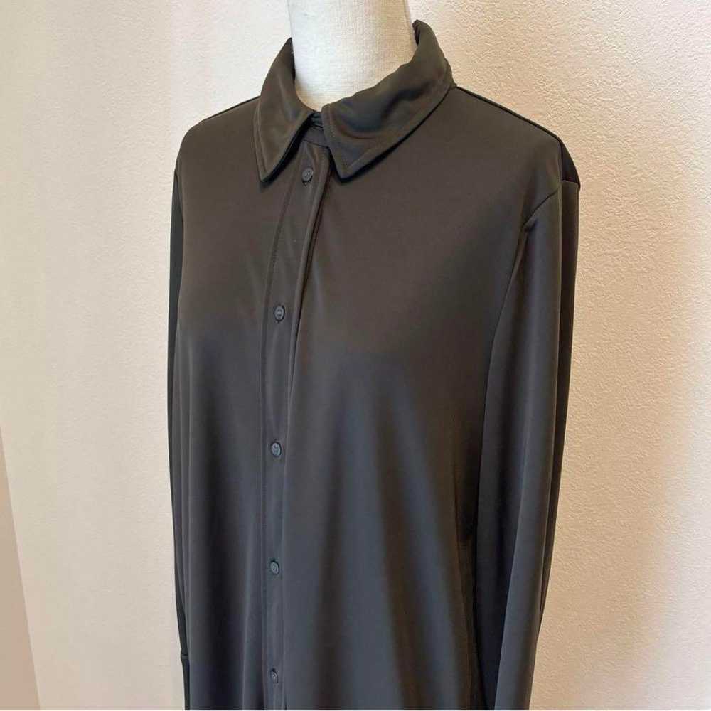 H&M Jersey Shirt Dress Black & Khaki - image 11