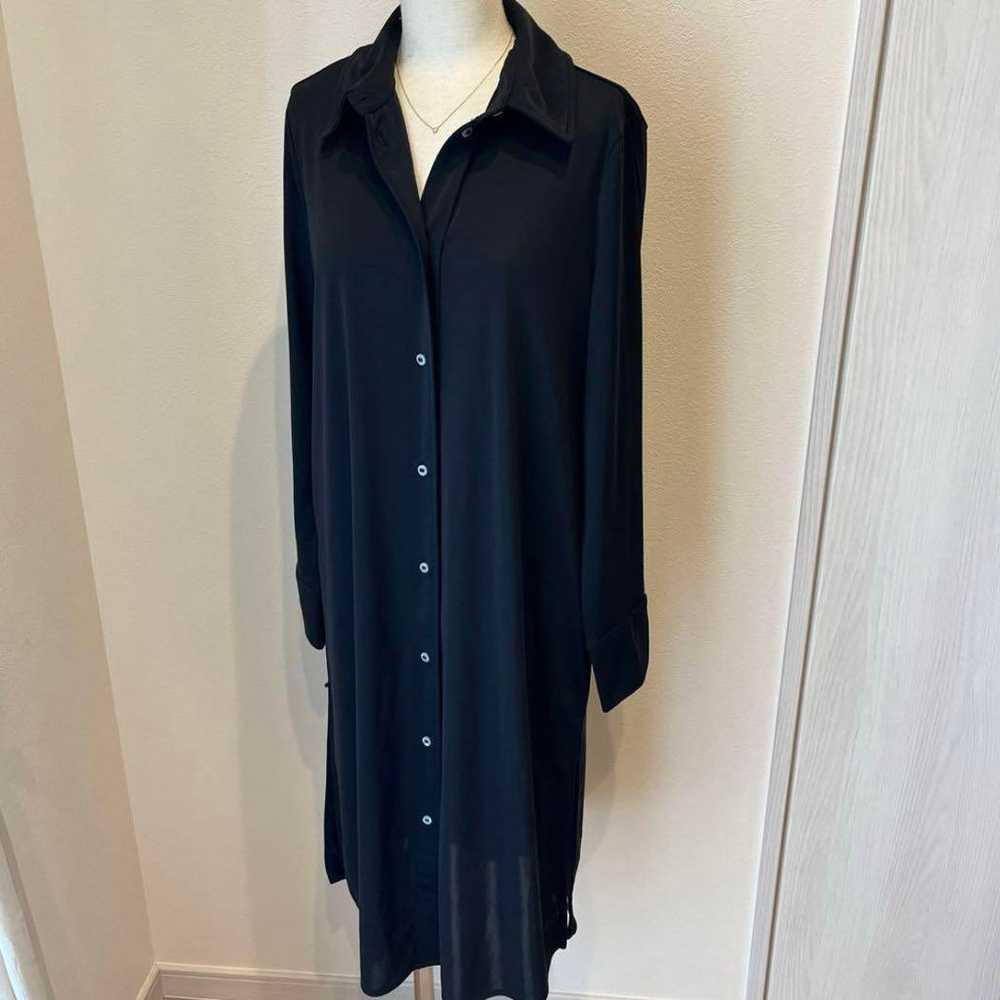 H&M Jersey Shirt Dress Black & Khaki - image 3