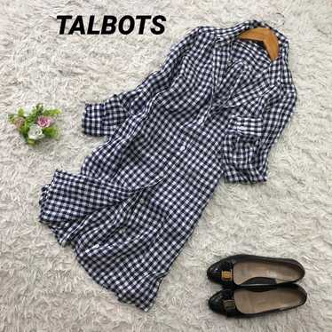 TALBOTS Talbot gingham check linen shirt 100% line