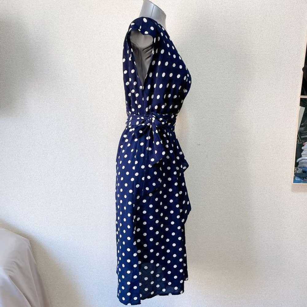 AX Paris Navy Polka Dot Maxi Dress - image 3