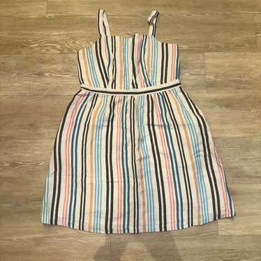 Loft Outlet Striped Sleeveless A Line Mini Dress