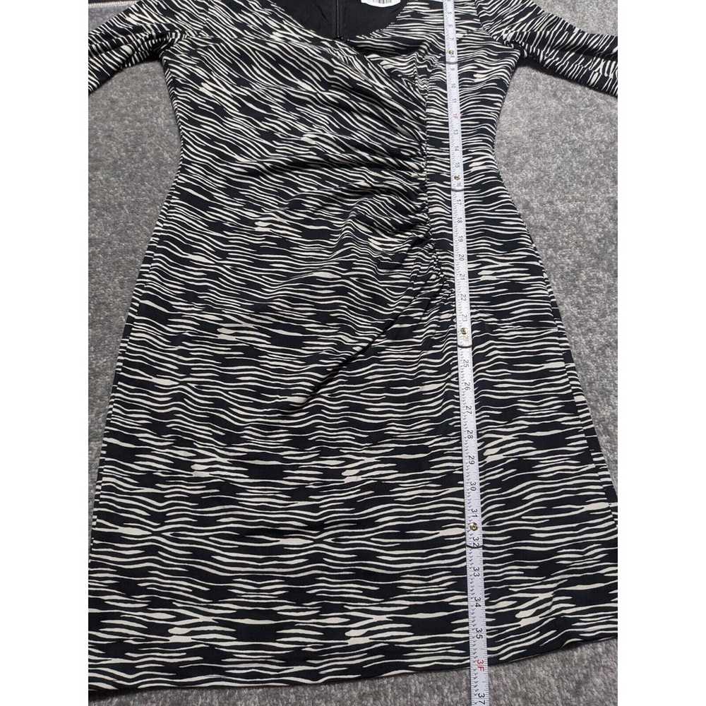 Tahari Sheath Dress Women Size 8 Black Animal Pri… - image 10