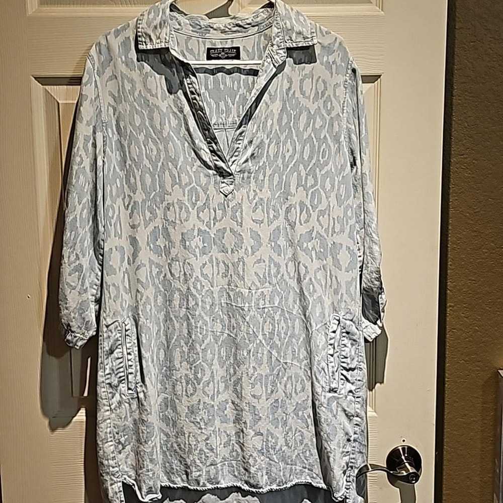 Crazy train shirt dress size M - image 1