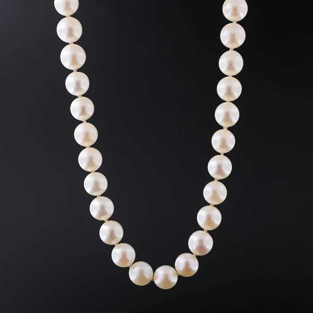 Vintage Freshwater Pearl Choker Necklace 14K Whit… - image 3