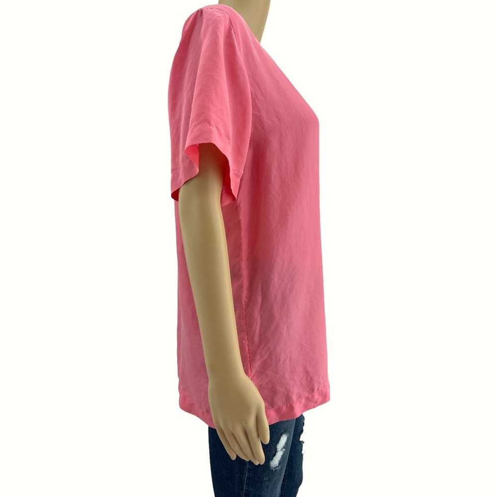 Mariel MEDIUM VINTAGE 90's Pink 100% SILK Short S… - image 3