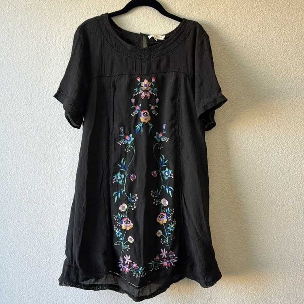 Umgee Embroidered Short Sleeved Midi Dress Size X… - image 1