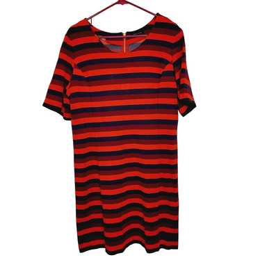 Tommy Hilfiger red and blue striped short sleeved 