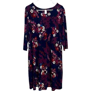 J. Jill Wearever Collection floral shift dress Ray