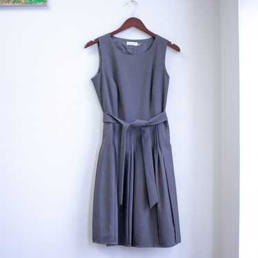 Calvin Klein Size 6 Wrap Waist Pleaded Flare Dress - image 1