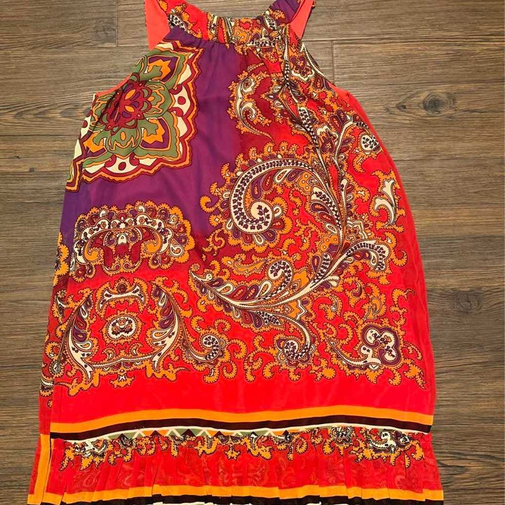 Paisley Pattern Sleeveless Long Dress - image 5