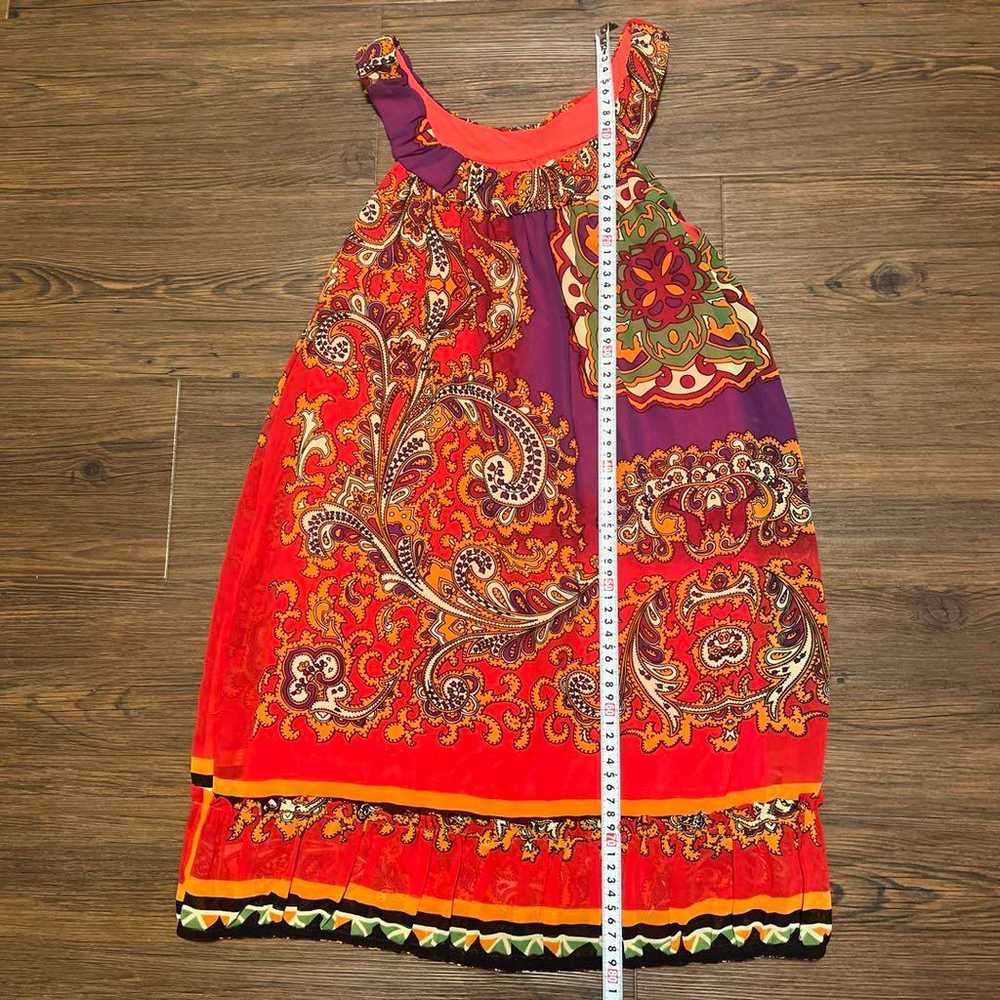 Paisley Pattern Sleeveless Long Dress - image 7