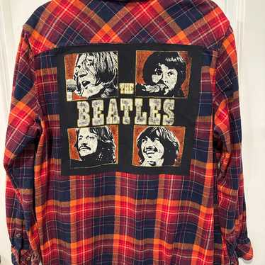 Vintage upcycled Beatles outlets Flannel