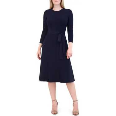 Eliza J Navy Long Sleeve Sweater Dress, Long, Sz S