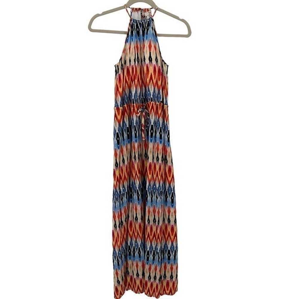 Athleta Sunset Halter Maxi Dress Multi Color Size… - image 1