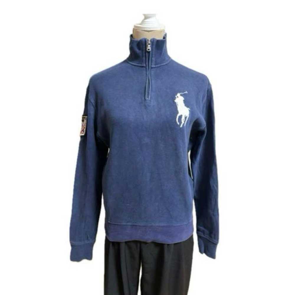 Rare POLO Ralph Lauren Big Pony Half Zip Navy Men… - image 2