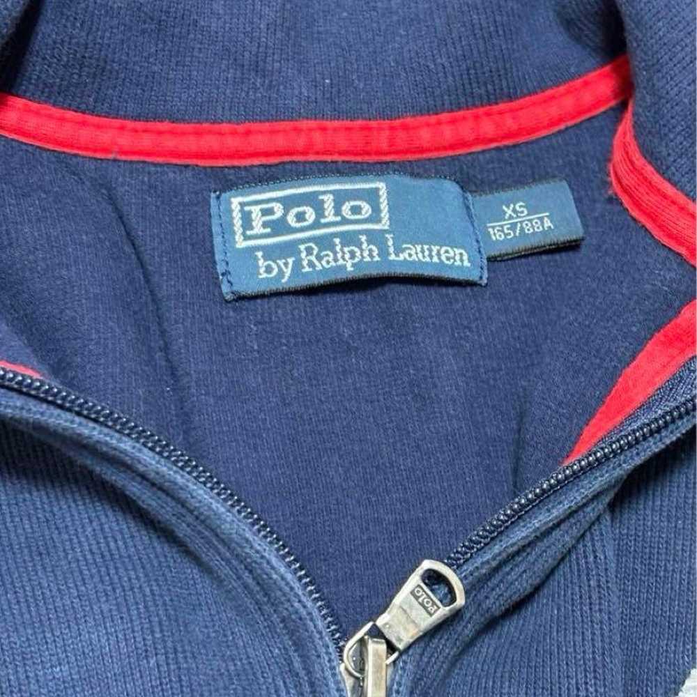 Rare POLO Ralph Lauren Big Pony Half Zip Navy Men… - image 9