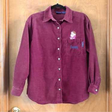 Vintage Disney Classics Embroidered Grumpy Maroon 