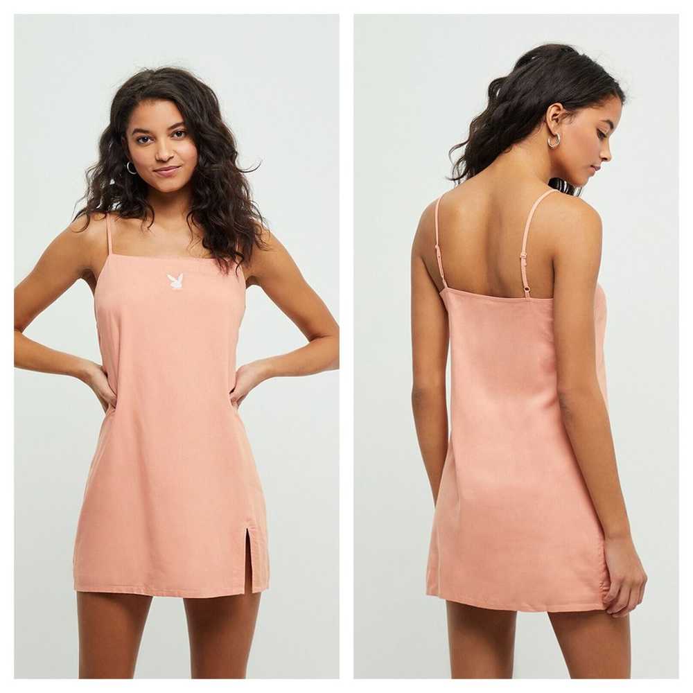 Playboy by PacSun Peach Shift Dress Medium - image 1