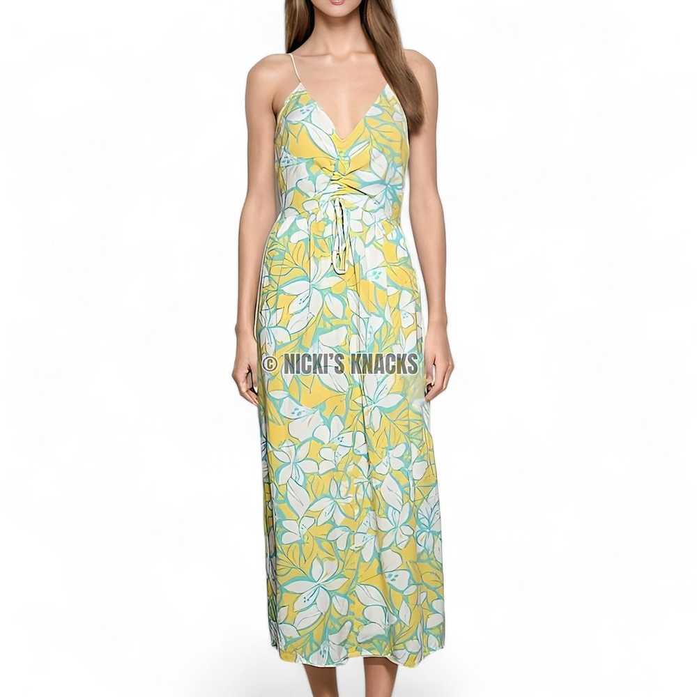 Sincerely Jules Floral Print Linen Blend Maxi Dre… - image 1