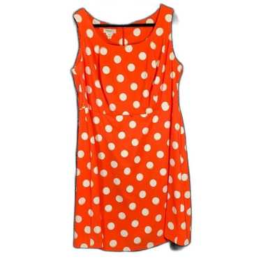 DRESSBARN Orange with White Polka Dots Sleeveless… - image 1