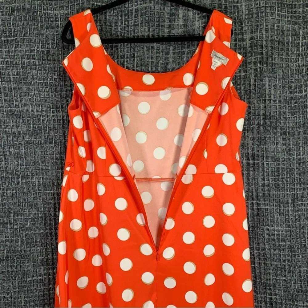 DRESSBARN Orange with White Polka Dots Sleeveless… - image 3