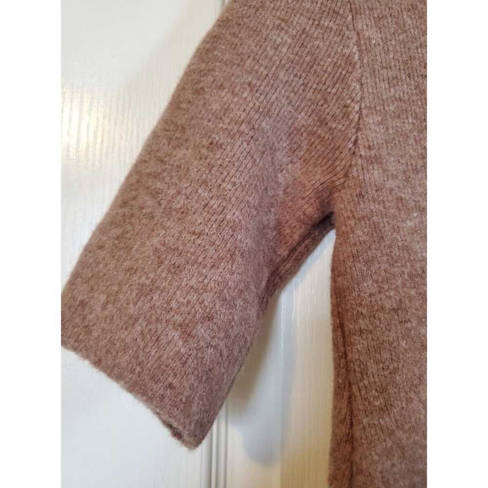 Zara Beige Brown High Neck Wool Blend Pockets Swe… - image 10