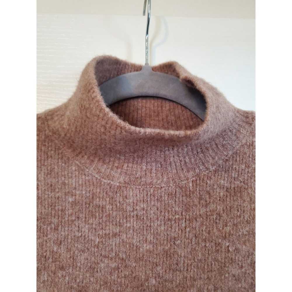 Zara Beige Brown High Neck Wool Blend Pockets Swe… - image 3