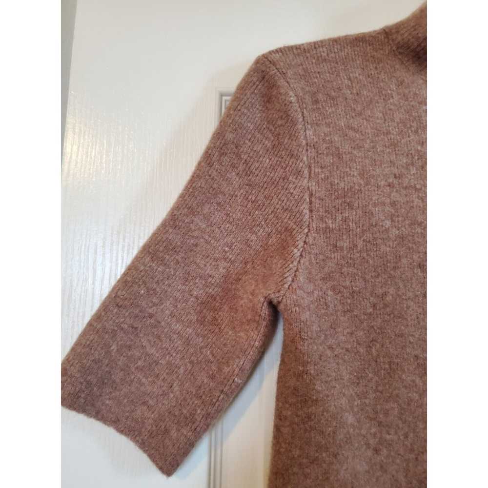 Zara Beige Brown High Neck Wool Blend Pockets Swe… - image 4