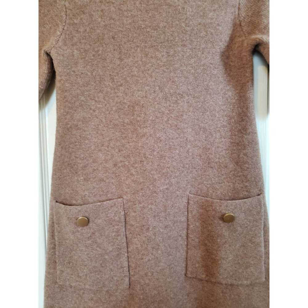 Zara Beige Brown High Neck Wool Blend Pockets Swe… - image 5