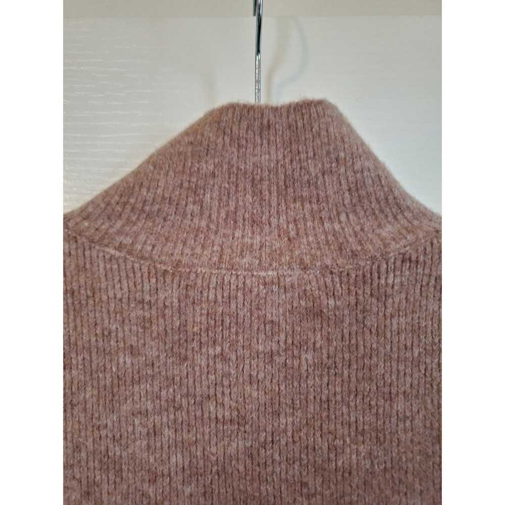 Zara Beige Brown High Neck Wool Blend Pockets Swe… - image 9