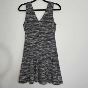 Banana Republic Gray Asphalt Tweed Skater Dress S… - image 1