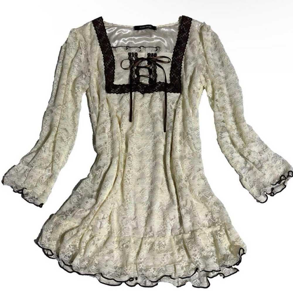 Fairy Grunge Total Lace Up Mini Dress Heisei Hime… - image 1