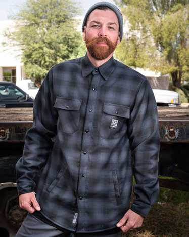 Rare Dixxon Men's Flannel Plaid Jacket Quilt Linned retailer Button Snaps and Full Zipper