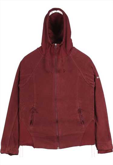 Columbia 90's Hooded Zip Up Hoodie XSmall Burgund… - image 1